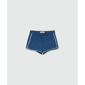 MSGM Blue Cotton Bermuda Men's Shorts